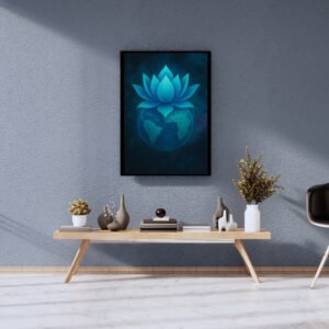Blue Lotus Earth – INFINITY LOTUS Digital Art Print (PDF)